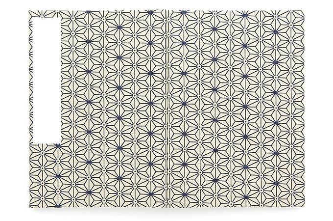 《ネコポス送料無料》御朱印帳(納経帳)　麻の葉(キナリ)