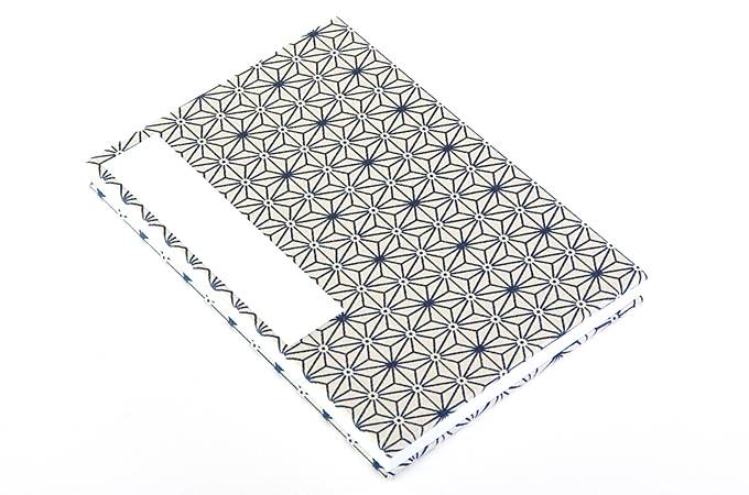 《ネコポス送料無料》御朱印帳(納経帳)　麻の葉(キナリ)