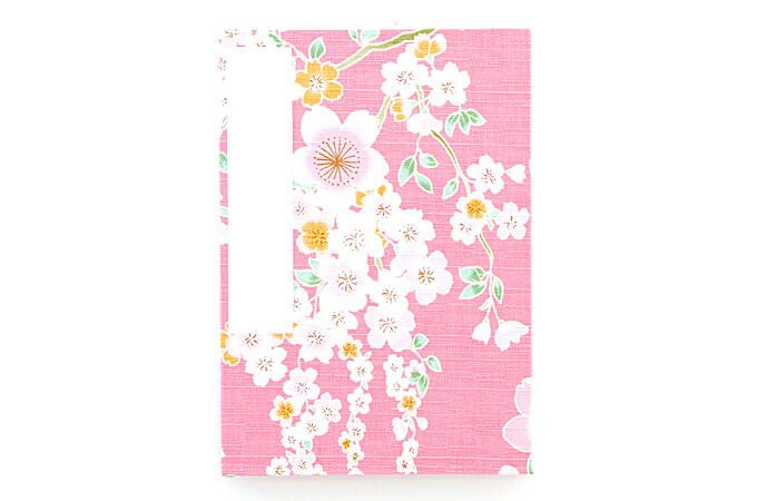 《ネコポス送料無料》御朱印帳(納経帳)　零れ桜(ピンク)